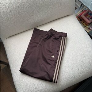 Adidas Brown Wide Leg Track Pants